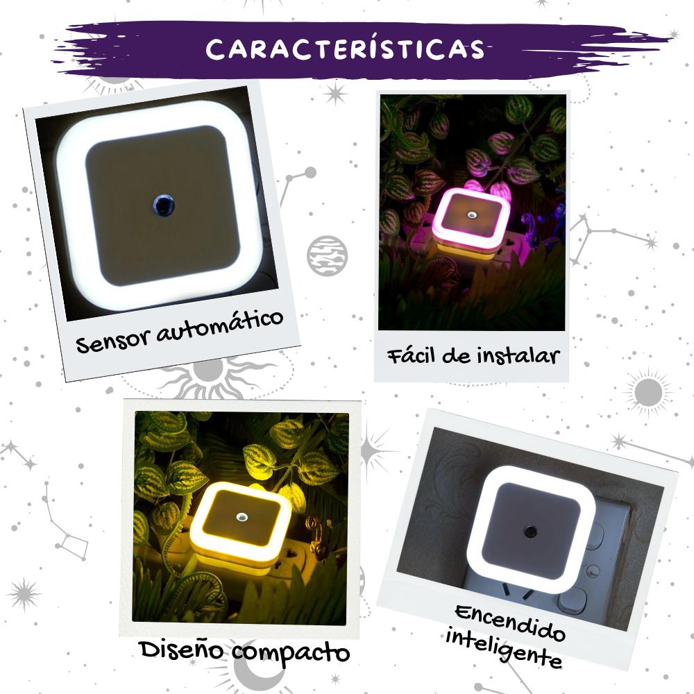 Luz Noctuna LED con Sensor