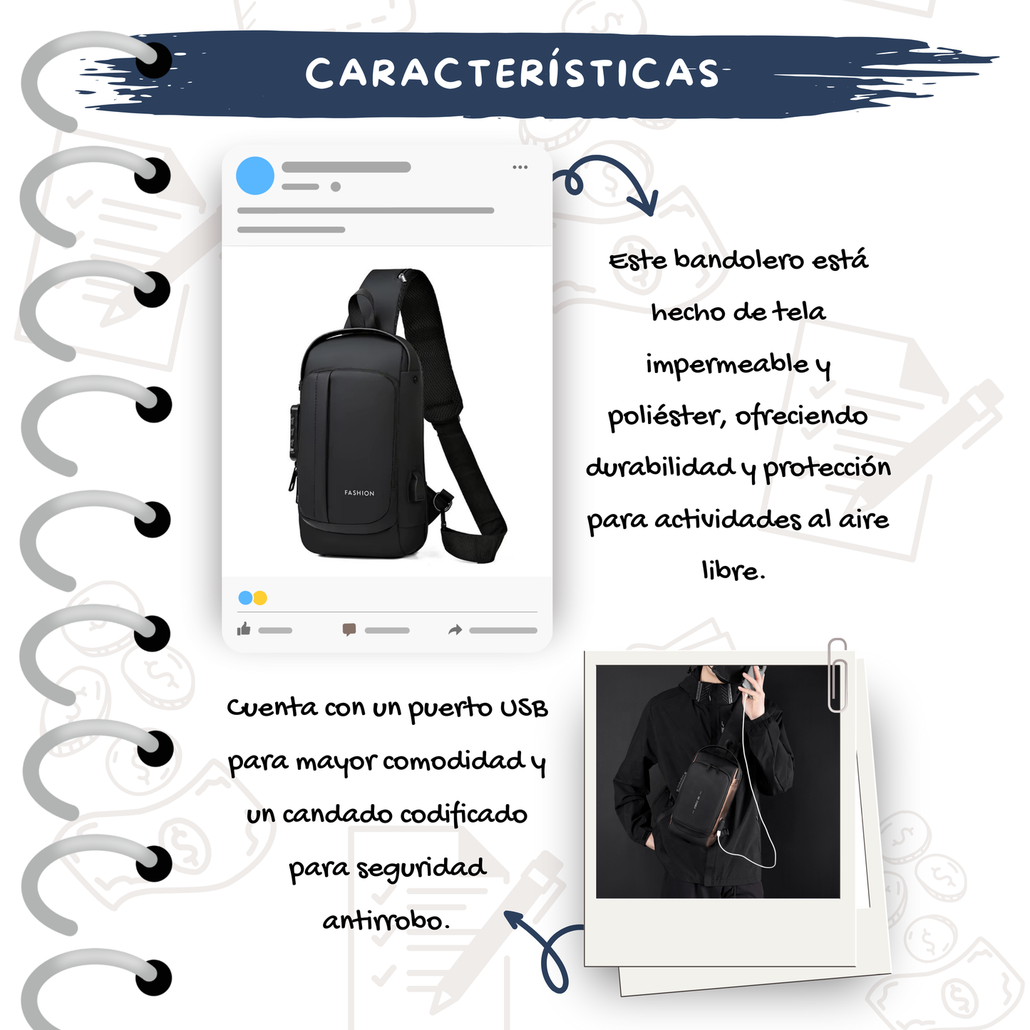 Bandolero Antirrobo con Puerto USB