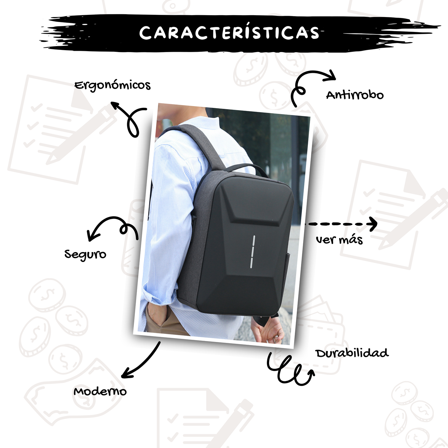 Mochila Antirrobo Con Puerto USB