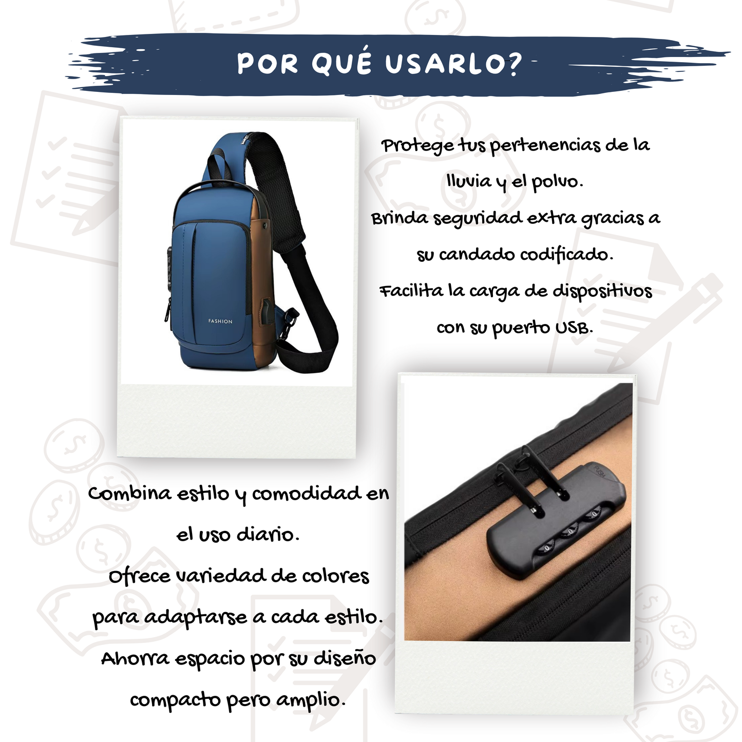 Bandolero Antirrobo con Puerto USB