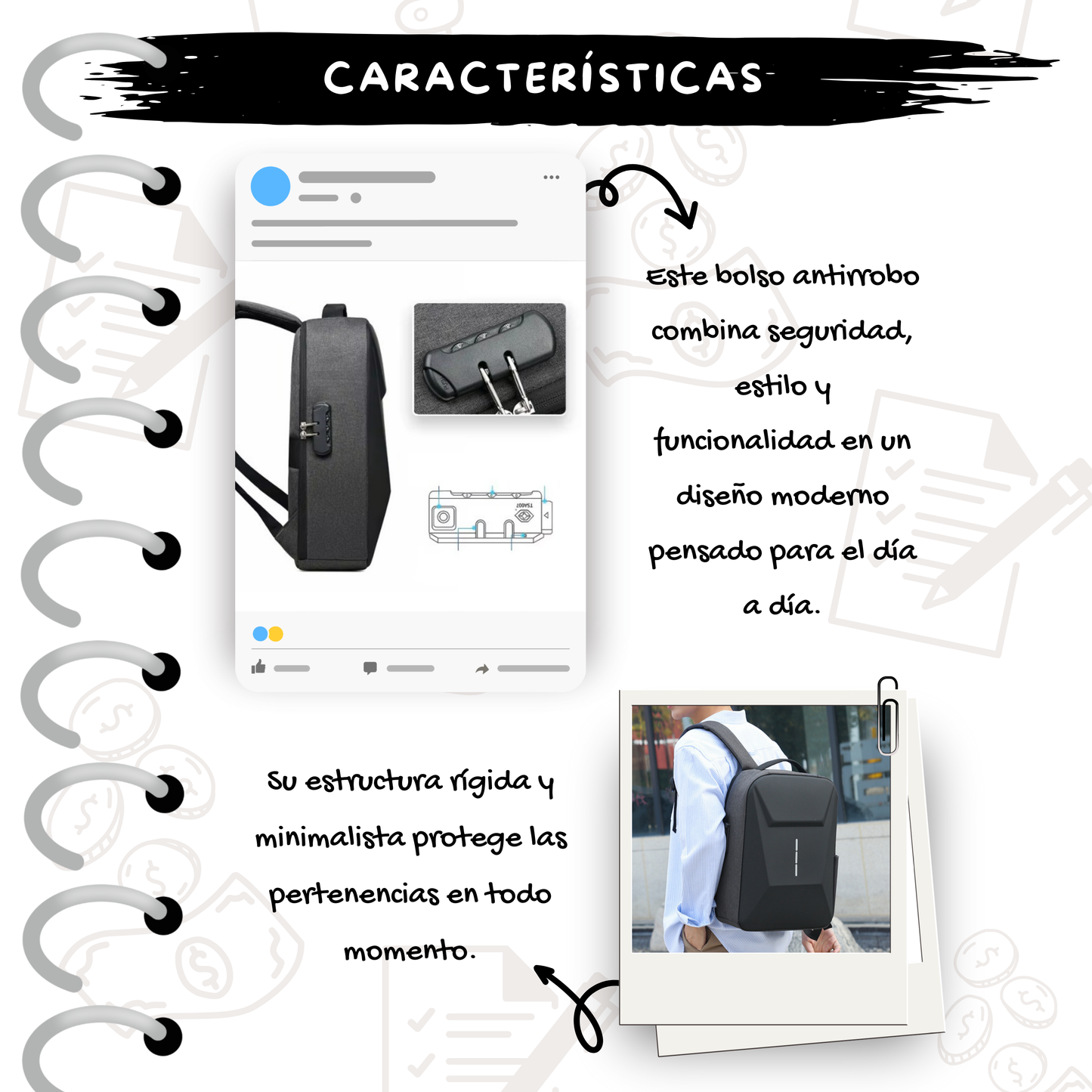 Mochila Antirrobo Con Puerto USB