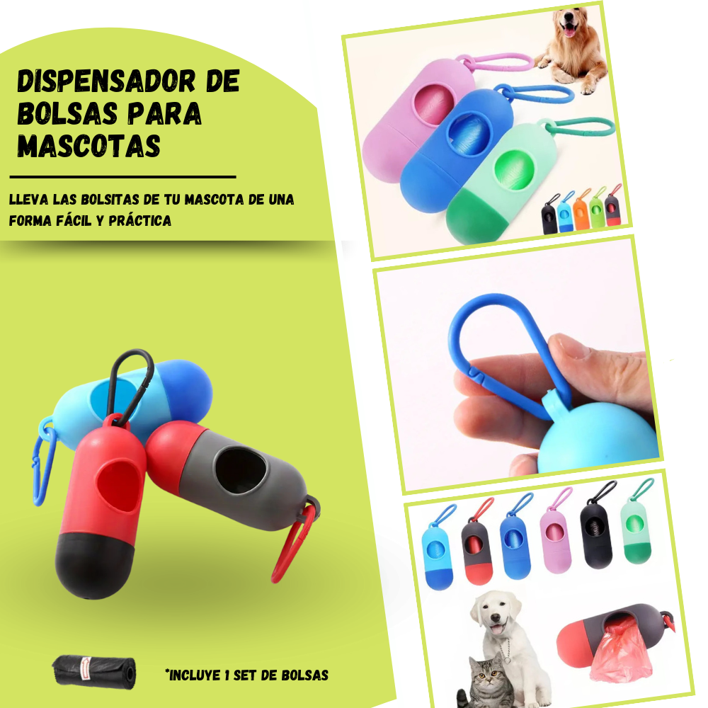 Dispensador De Bolsas Para Mascotas