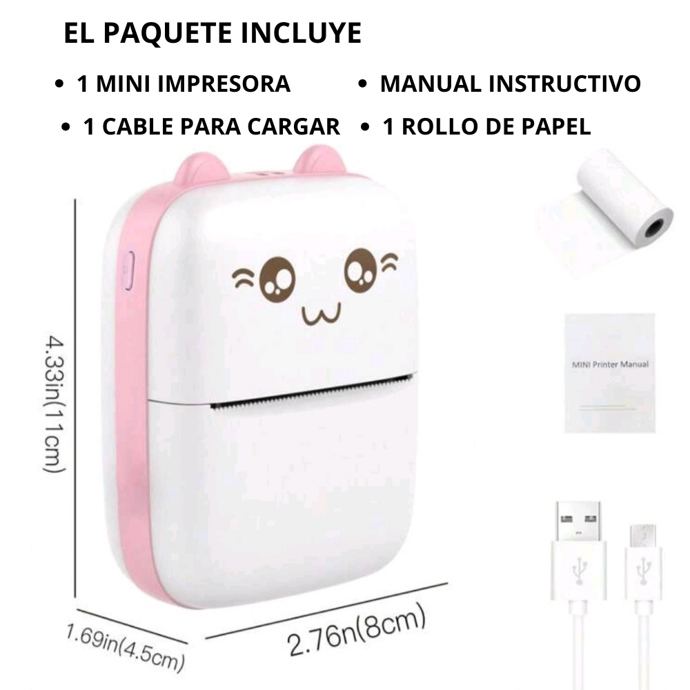 Mini Impresora  Térmica Portátil