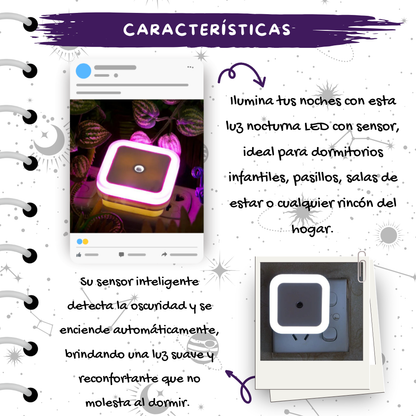 Luz Noctuna LED con Sensor