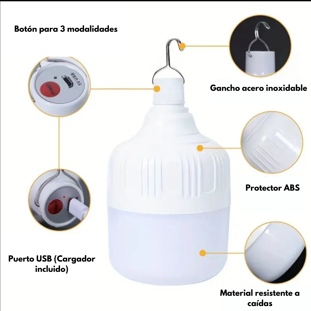 Bombillo recargable Led USB