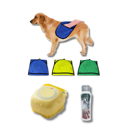 Combo Toalla + Cepillo + Shampoo
