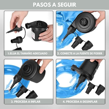 Combo Hamaca Inflable y Bomba Portátil